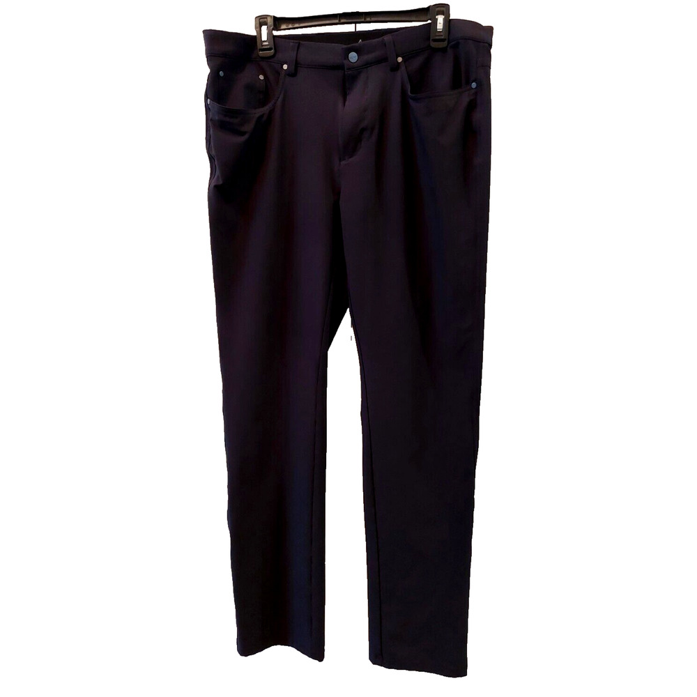Greg‎ Norman Pants Men's Size 34X32 Black Jordan Trouser Mid Rise Golf Shark